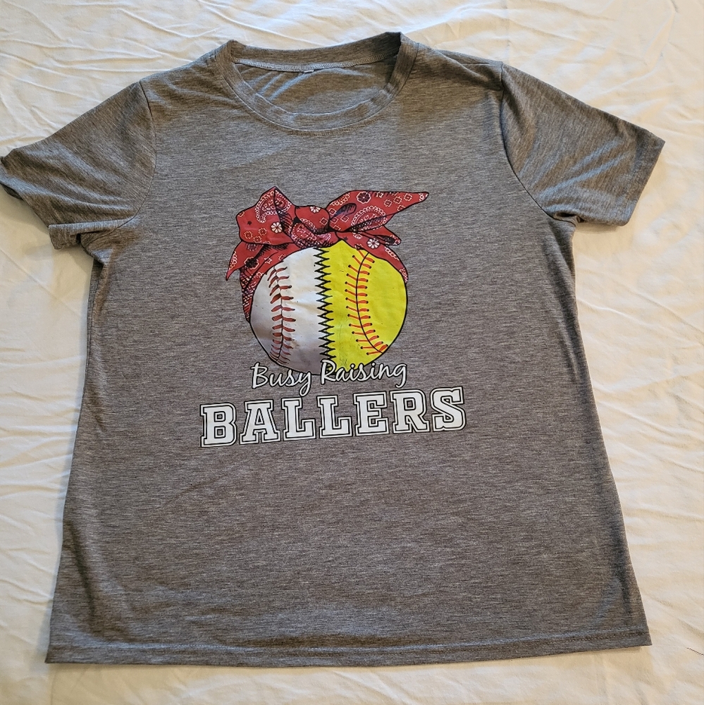 Unk Gray Busy Raising Ballers Tee